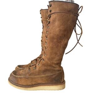 Frye Dakota Vintage Brown Leather Lace Up Boots 8